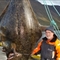 德国七旬垂钓者捕获220公斤重超大比目鱼
